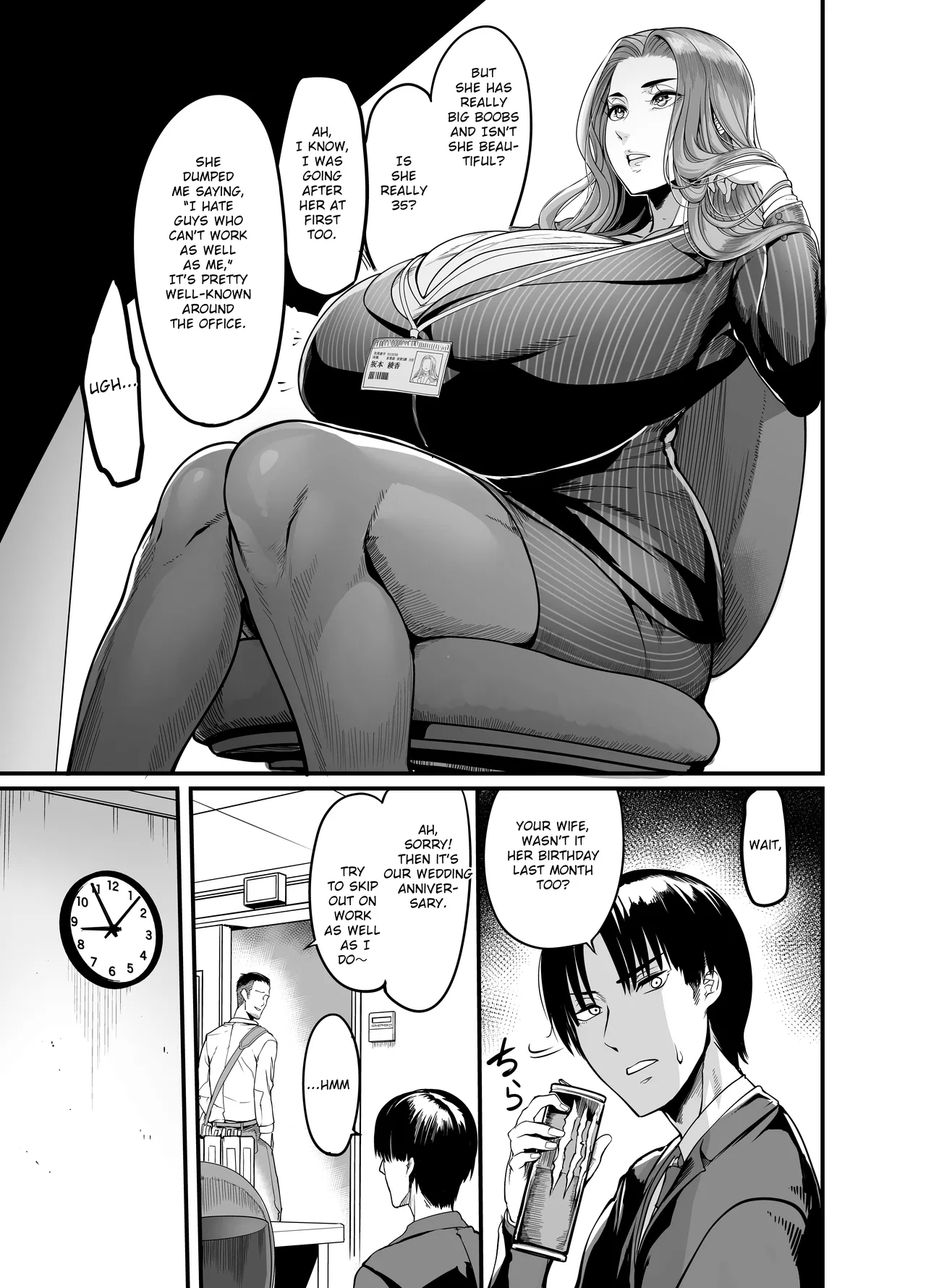 Hentai Manga Comic-The Woman who Cums just from being touched — That Old Hag Senior at Work-Read-6